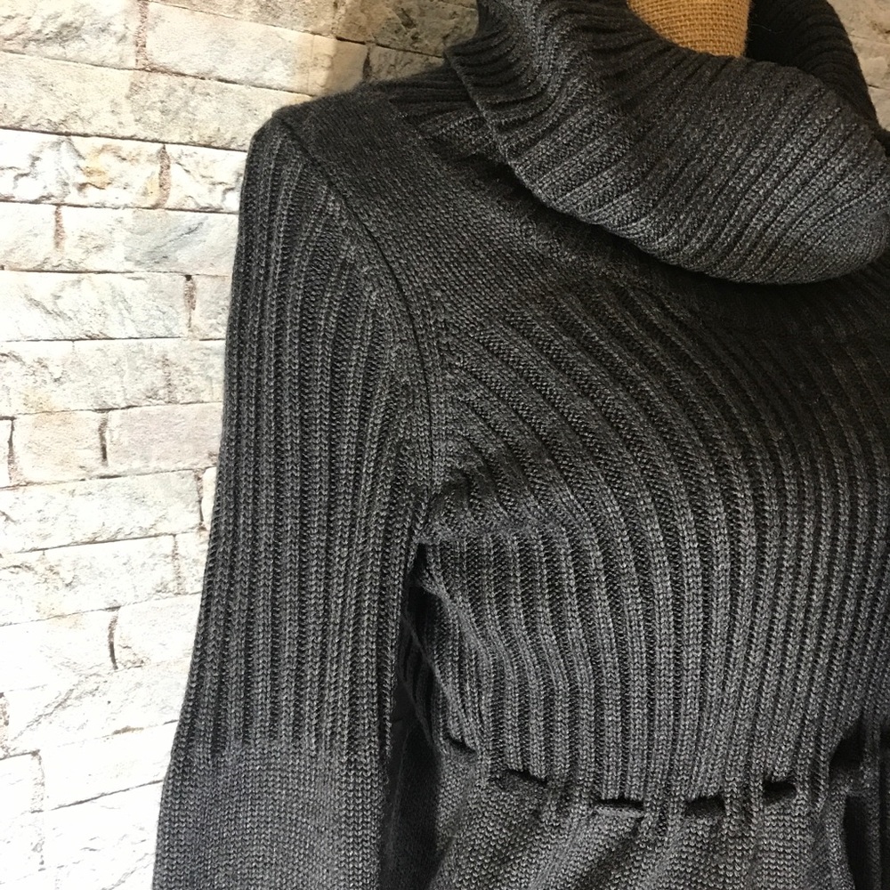 CALVIN KLEIN | Cowl Neck Dress | Gray | Small - Picture 5 of 7